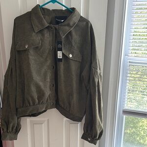 Fashion Nova Khaki Corduroy Jacket
